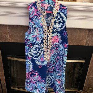 Size 00 Lilly Pulitzer Zip Front Shift Dress